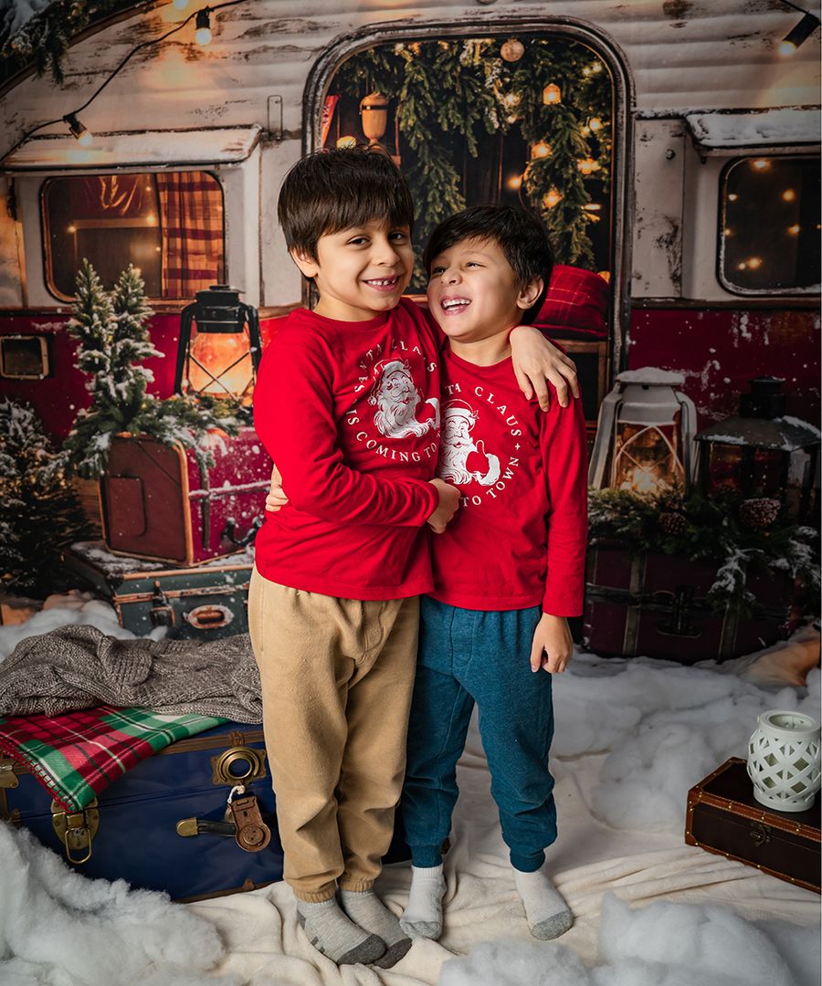 Cozy Christmas portrait